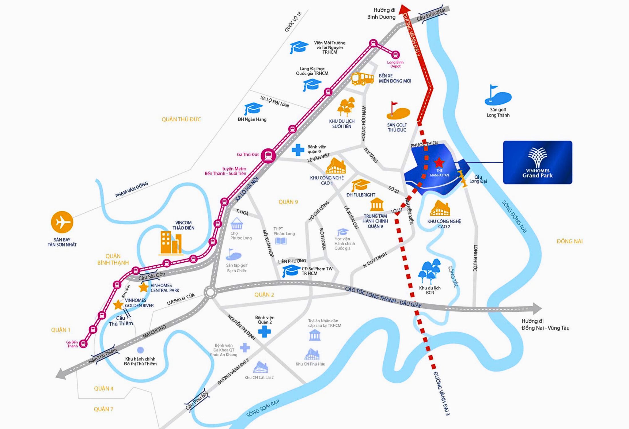 Tiện ích ngoại khu của vinhomes grand park
